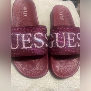 Size 41 guess rhinestone slides sandals